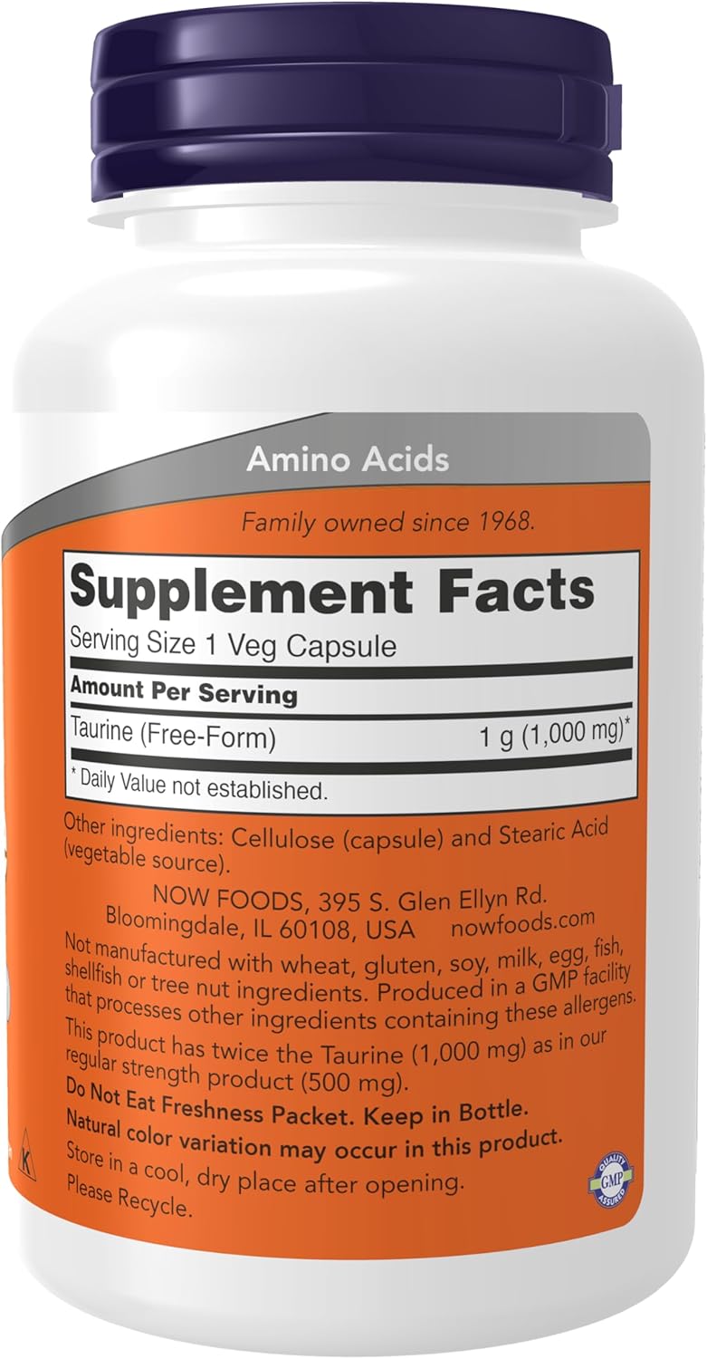 Taurine 1,000 mg, 100 Veg Capsules R433153