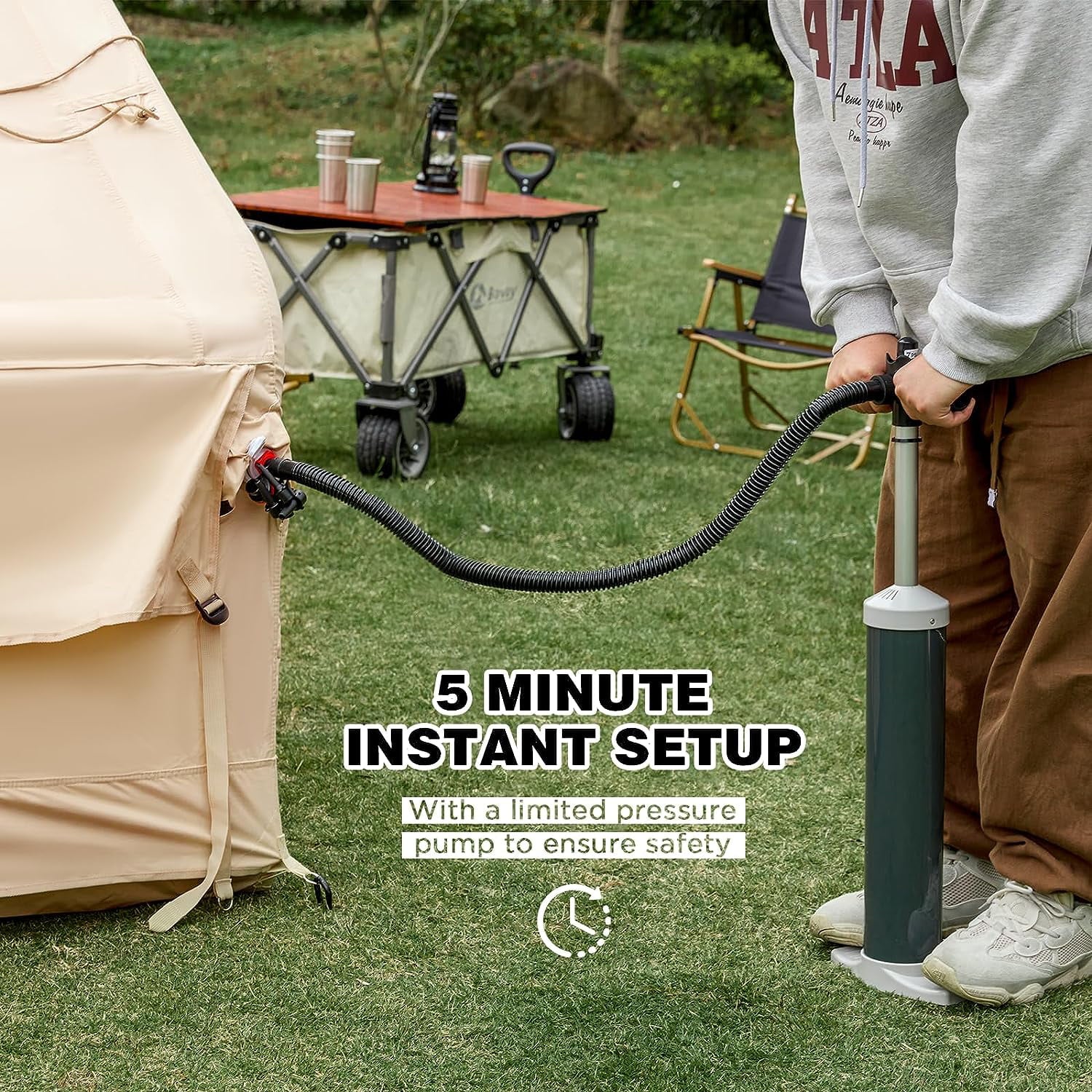 Inflatable Camping Tent with Pump Y683