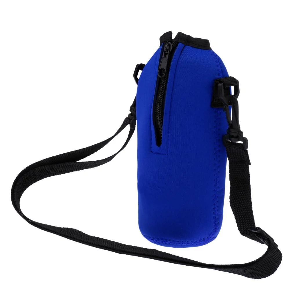 Neoprene 750ml Water Bottle Holder Insulated Carrier Bag with Adjustable Straps A48953