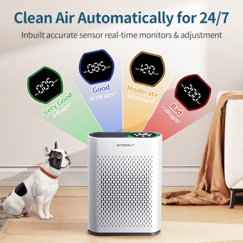 White Air Purifier for Large Room up to 2400 Ft² N44345