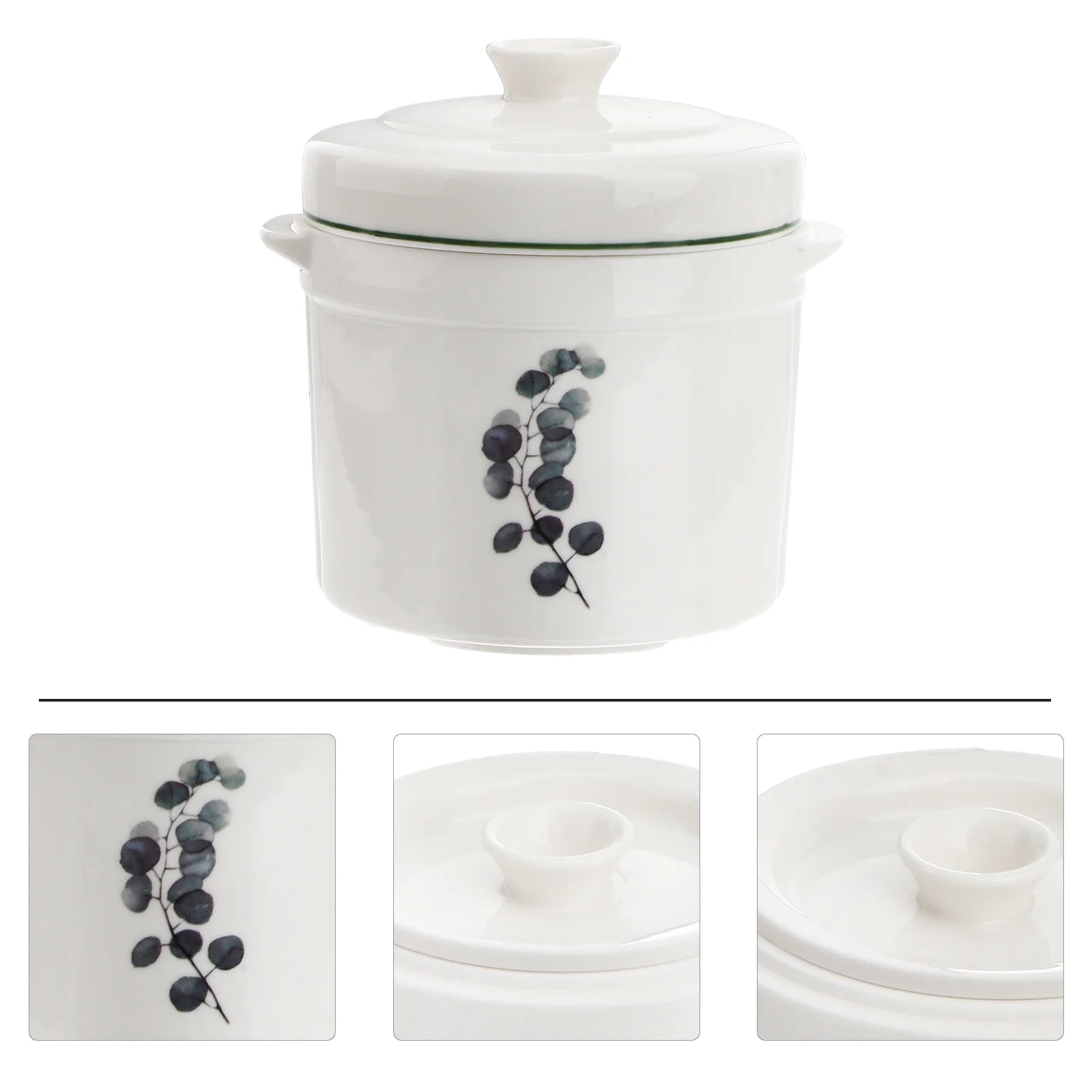 Ceramic Stew Pot with Covers Soup Bowl C7827