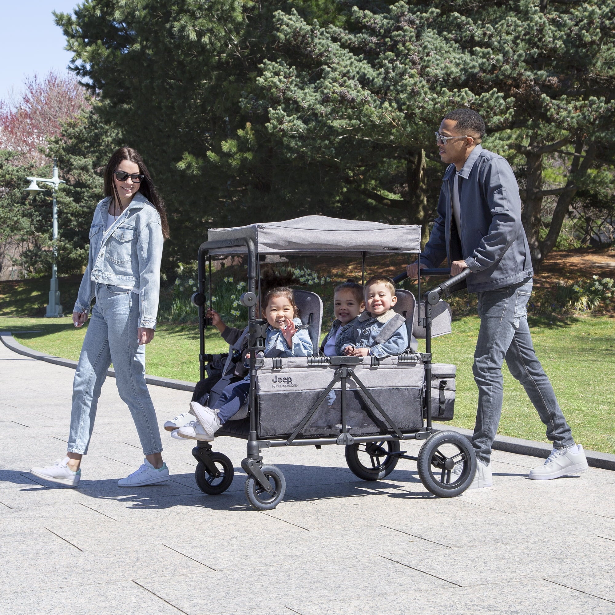 Grey 4 Seater Stroller Wagon P885697