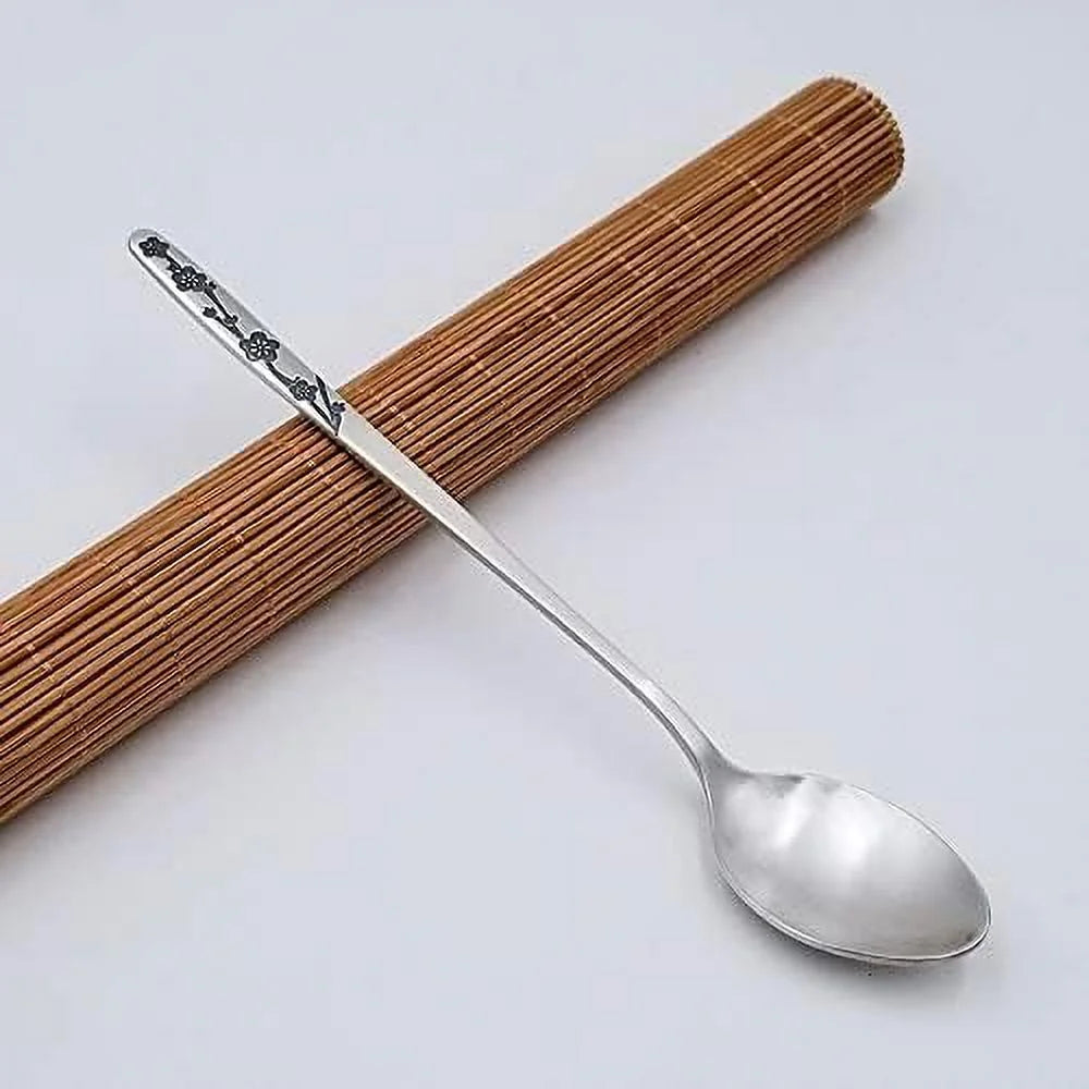 Sterling Silver Rice Spoon Dessert Spoon Stirring Spoon Tableware A148117