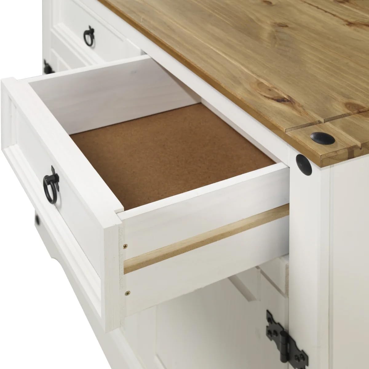 White Distressed Wood Buffet Sideboard K4368