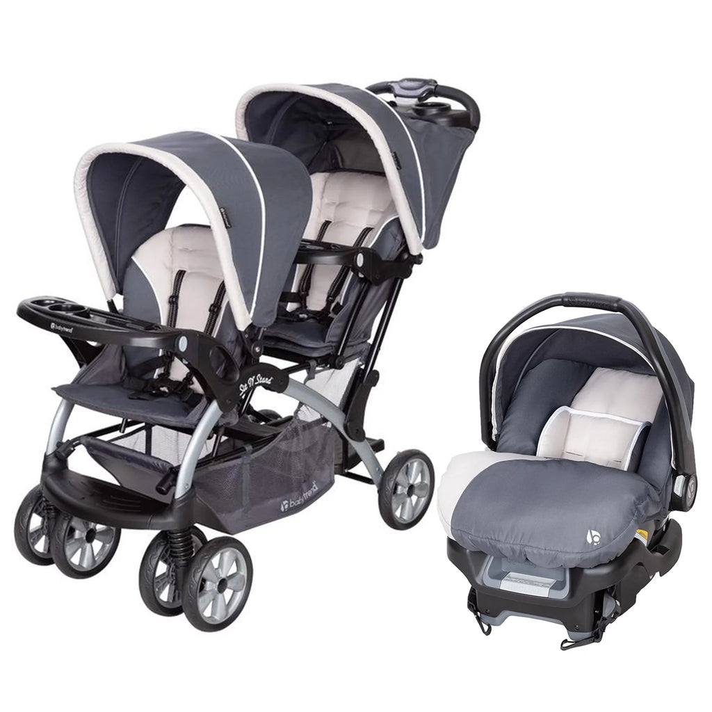 Double Stroller with Single Car Seat N9119