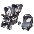 Double Stroller with Single Car Seat N9119