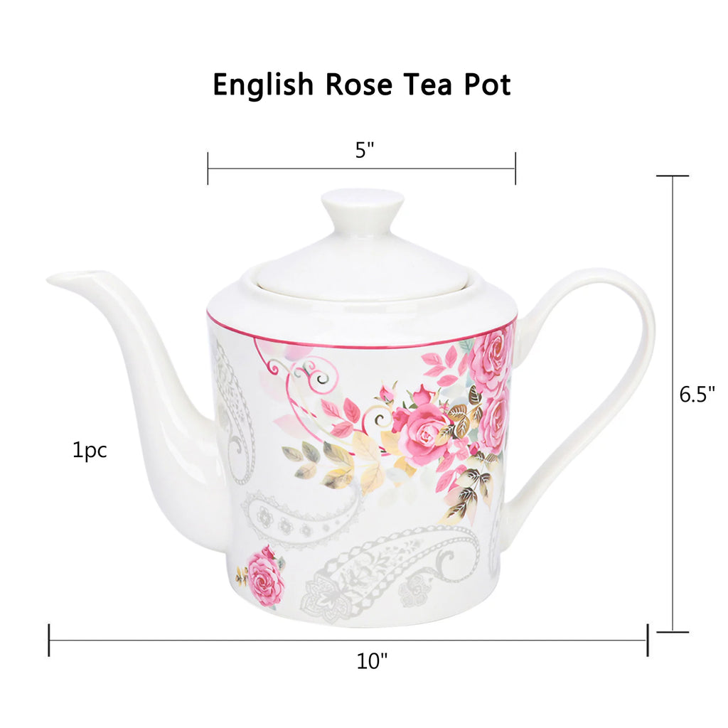 Bone China Floral Teapot 1.15-qt. Z674
