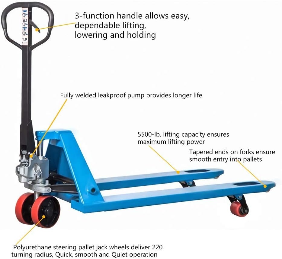 Heavy Duty Manual Pallet Truck 5500 lb. 27"x 48" J43655