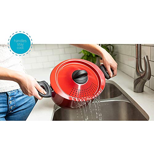 Oval Aluminum Pasta Pot with Strainer Lid Z805
