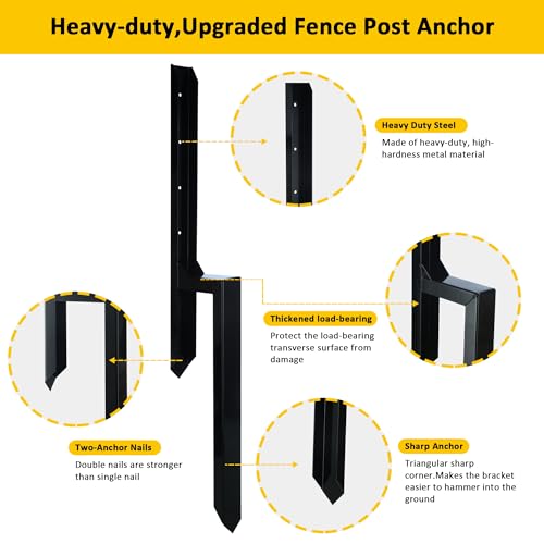 40 Inch Heavy Duty Steel Fence Post Repair Stakes, 2 Pack R694840
