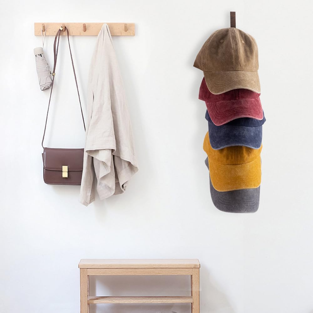 3 Pcs Wall Mounted Wooden Hat Rack I64492