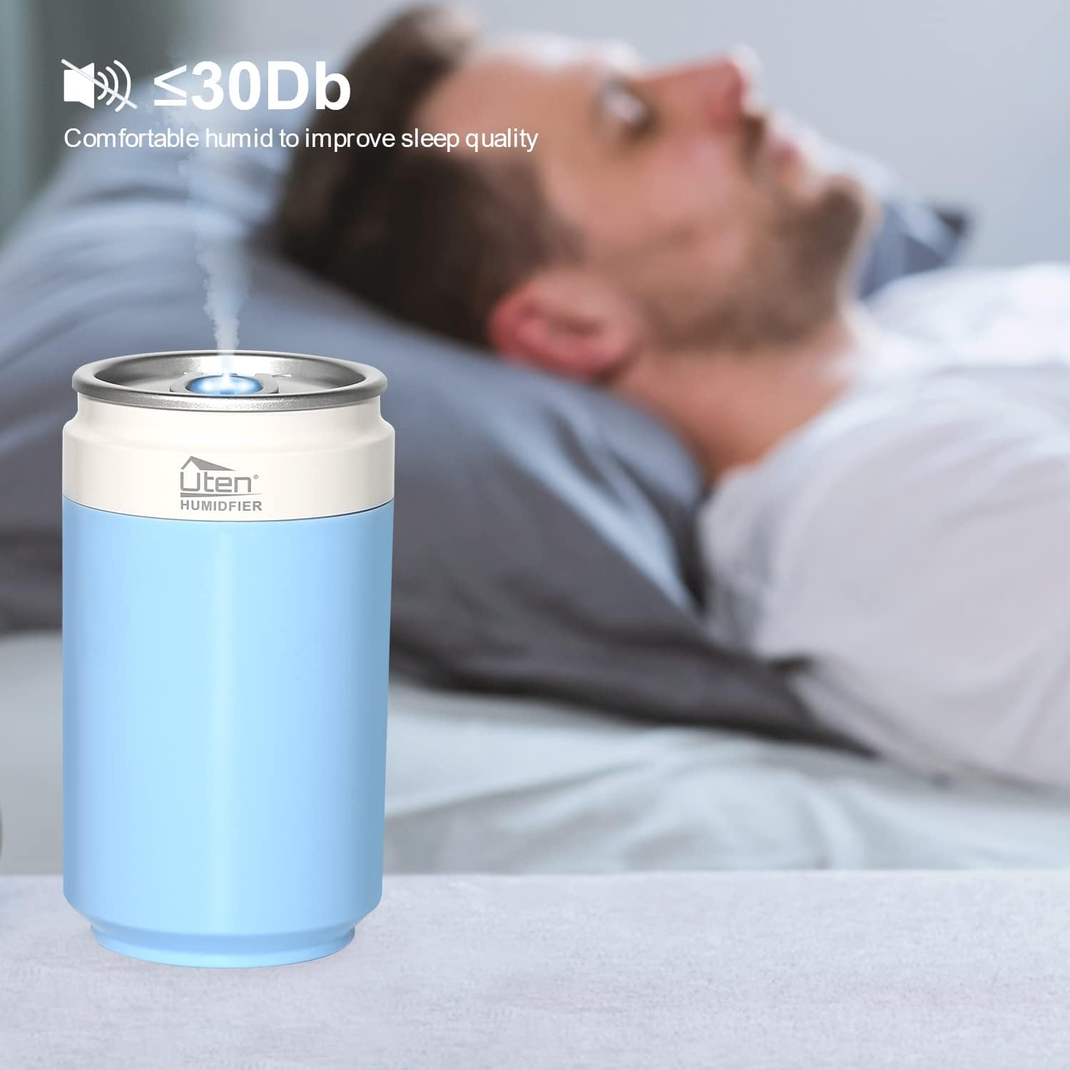 USB Powered Portable Humidifier with 2 Mist Modes O7289