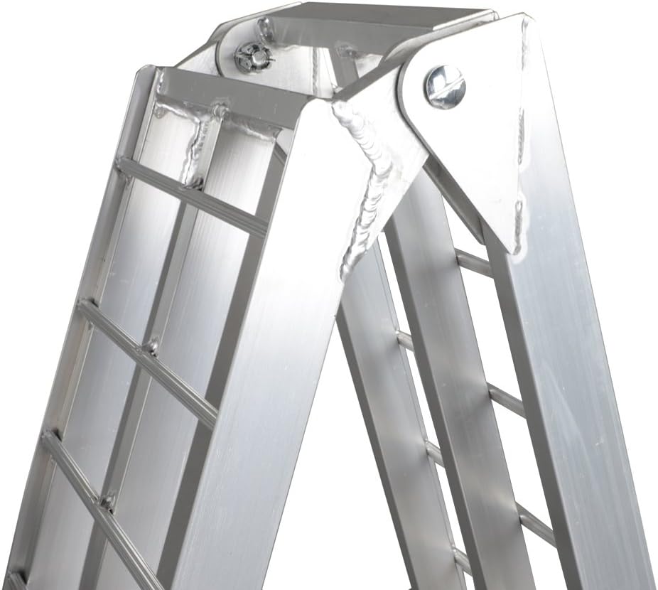 7.5ft 2Pcs Aluminum Folding Ramps with Support Legs & Load Straps I1928