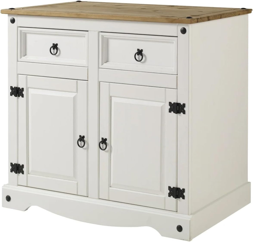 White Distressed Wood Buffet Sideboard K4368