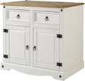 White Distressed Wood Buffet Sideboard K4368