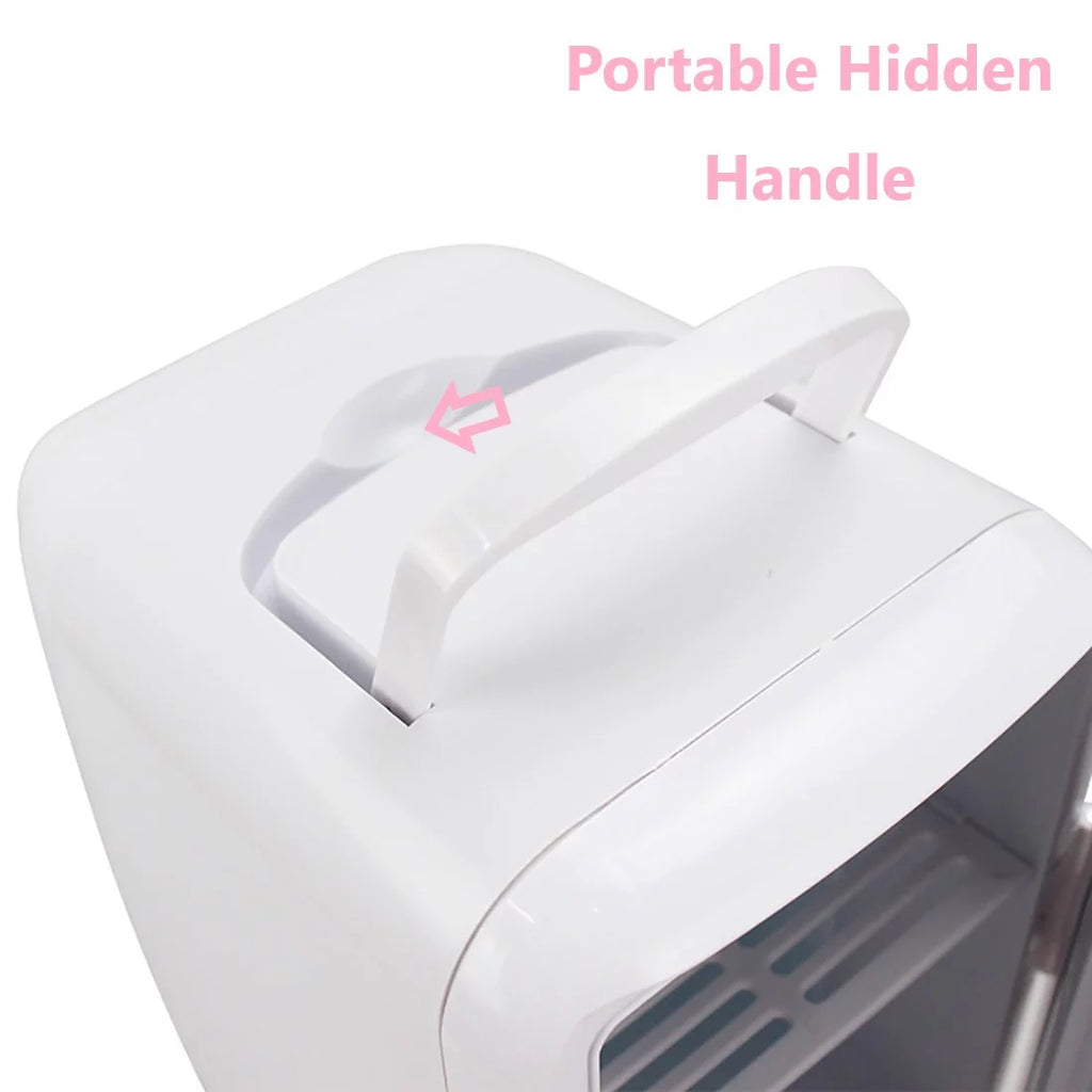 Pink Mini Car Fridge, 4L/6 Can Cooler & Warmer Personal Refrigerator W1349