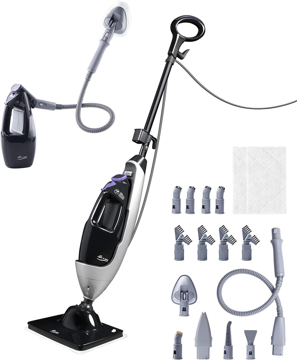 9-in-1 Steam Mop Cleaner with Detachable Handheld Unit J26090