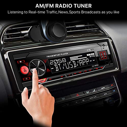 Single Din Bluetooth Car Stereo with Dual USB SD AUX FM AM Radio Receiver E99200