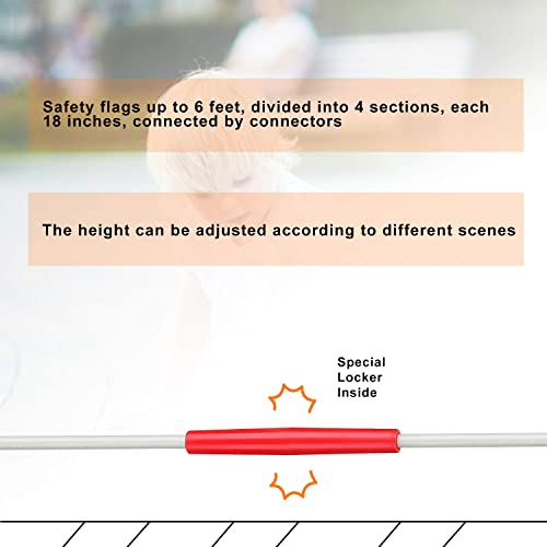 6 Foot Heavy Duty Fiberglass Bike Flag Pole with Tear-Resistant Polyester Flag G1719