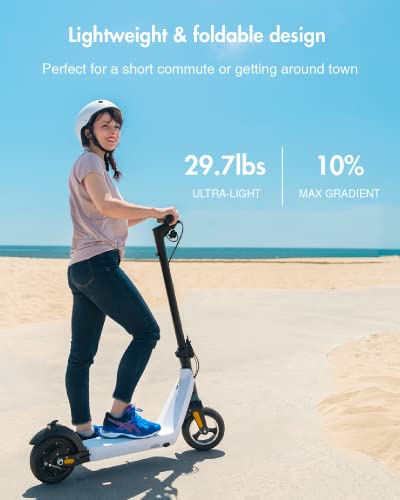 15.5 Miles Range 15 MPH 500W Peak Motor 8" Flat-Free Tires Foldable Electric Scooter O38336