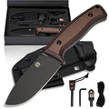 Fixed Blade Hunting Knife with Sheath, Fire Starter, G10 Scraper & Paracord V15098