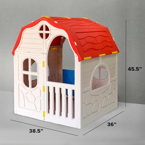 White Plastic Toddler Outdoor Playhouse J209343