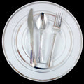 90 Bulk Disposable Plastic Plates Silverware H719085