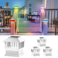 50 Lumen Solar Post Lights, 3 Modes, 4x4 3.5x3.5 4.5x4.5 5.5x5.5, LED, Waterproof, Black, 1 Pack S334862