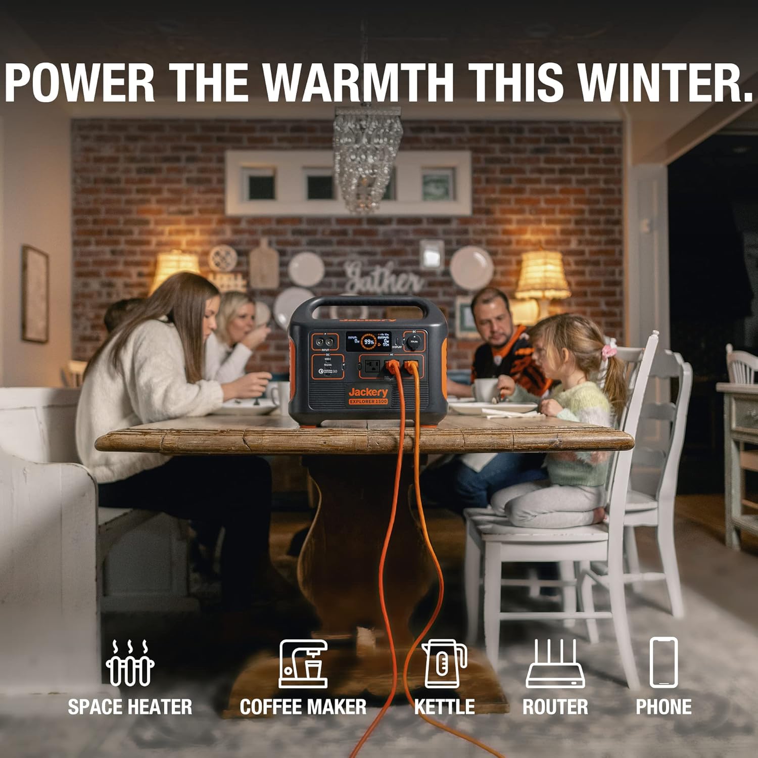 1534Wh Portable Power Station with AC Outlets J8124
