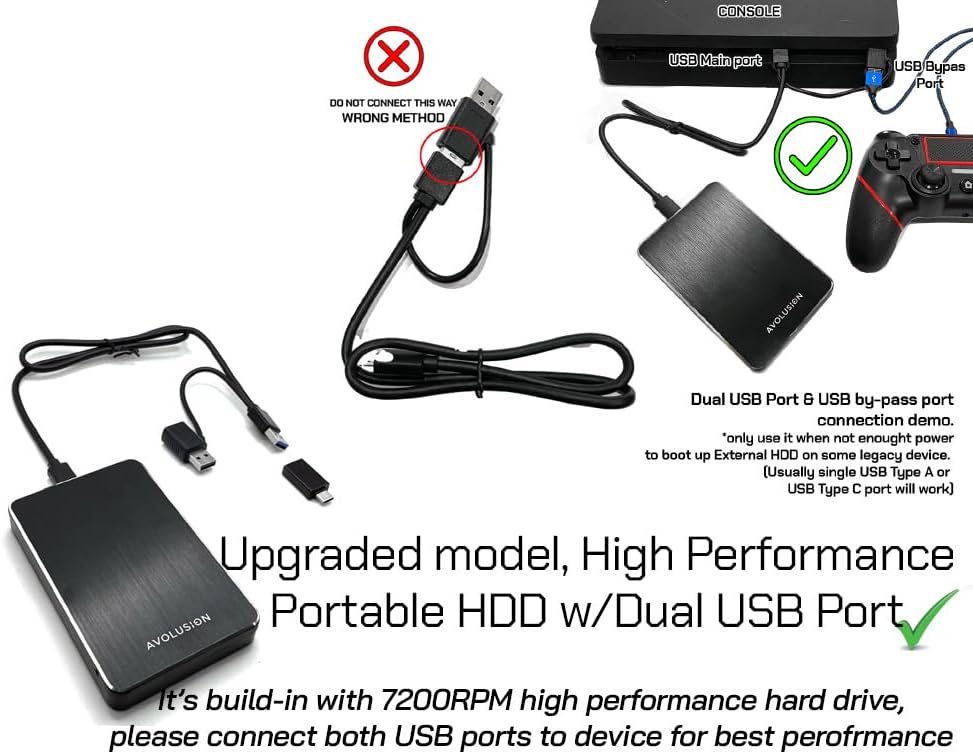 2TB USB 3.0 Portable External Hard Drive Z97331
