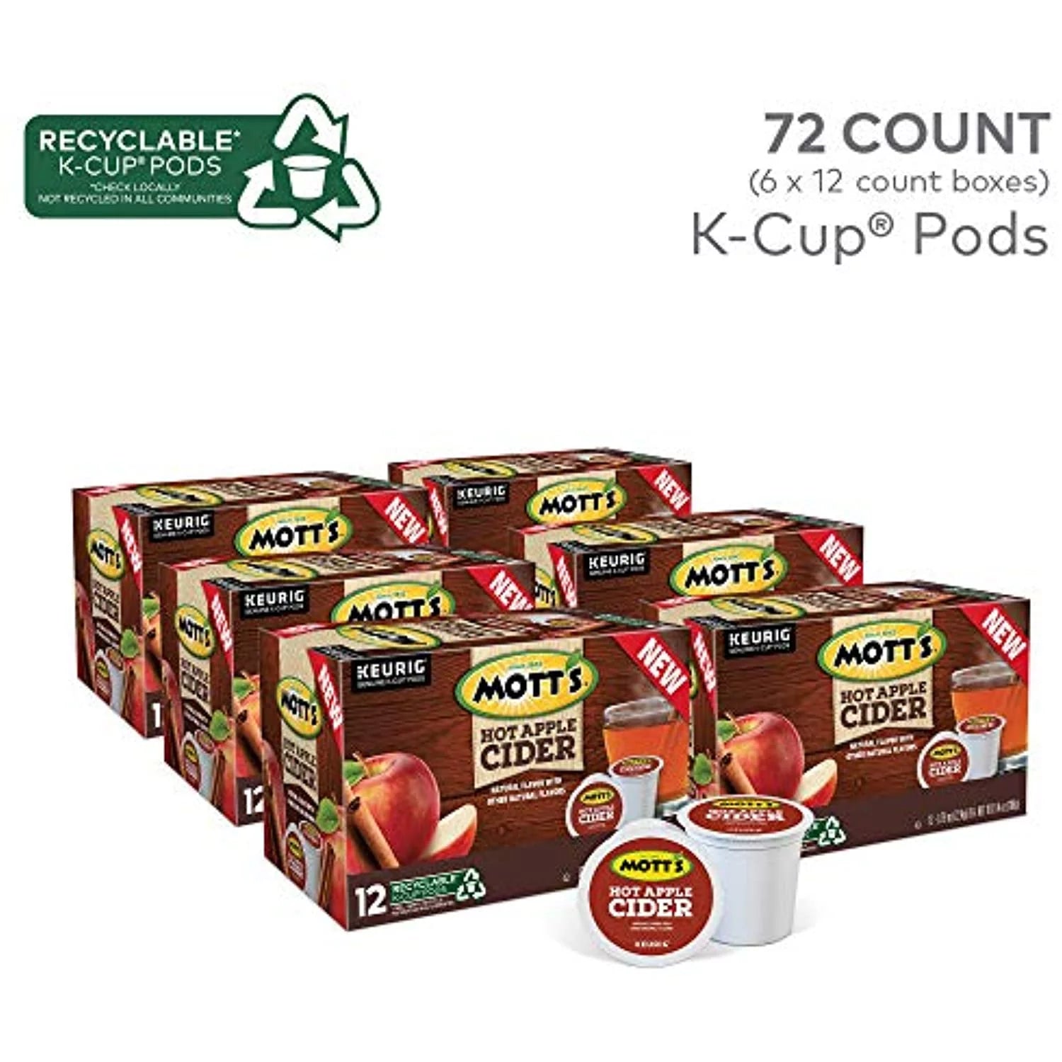 12 Count Pack Of 6 Hot Apple Cider K-Cup Pods B52997