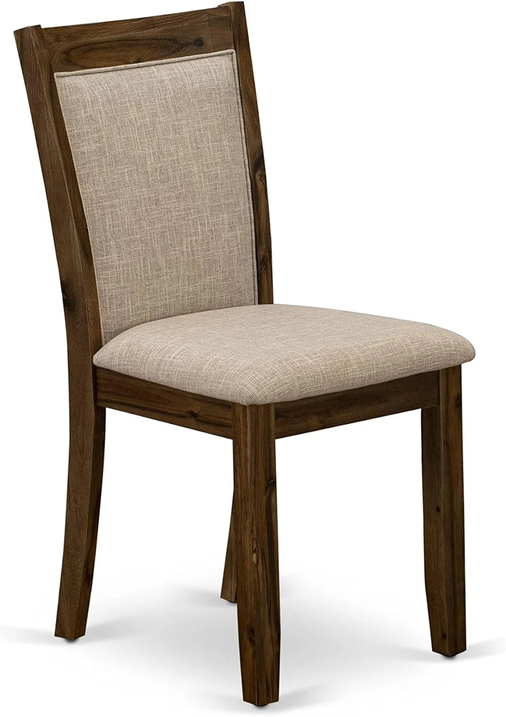 3 Piece Dinette Set with Round Table with Dropleaf and 2 Light Tan Linen Fabric Parsons Dining Chairs P438