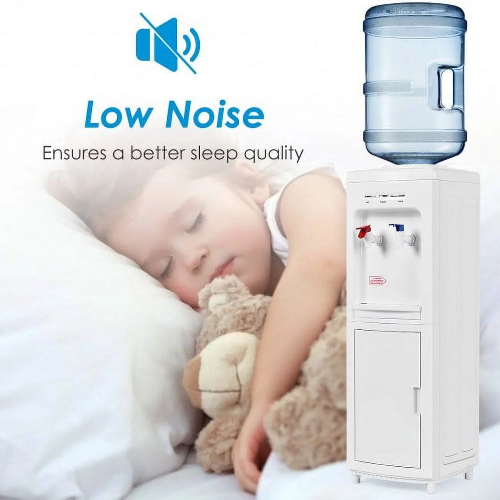 5 Gallons Hot and Cold Water Cooler Dispenser with Child Safety Lock P69229