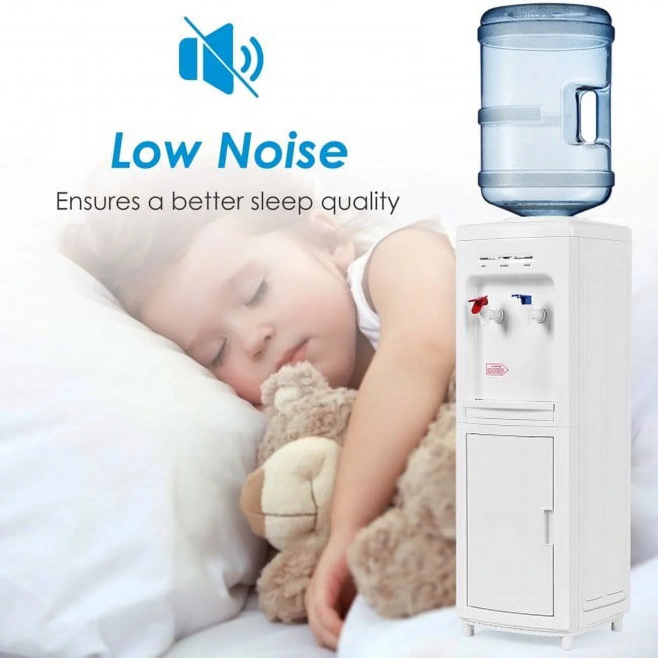 5 Gallons Hot and Cold Water Cooler Dispenser with Child Safety Lock P69229