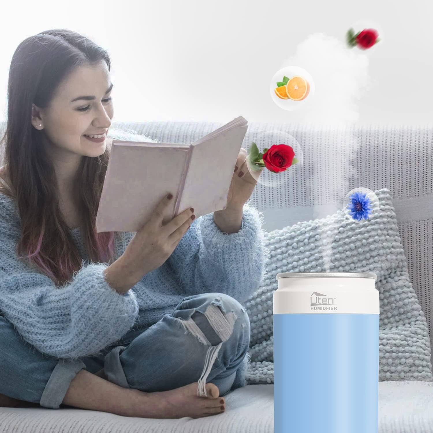 USB Powered Portable Humidifier with 2 Mist Modes O7289
