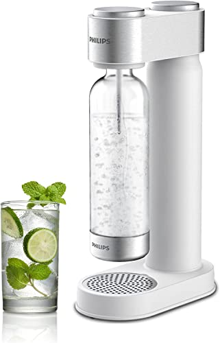 White Stainless Sparkling Water Maker Soda Maker Machine with BPA free PET 1L Carbonating Bottle M951