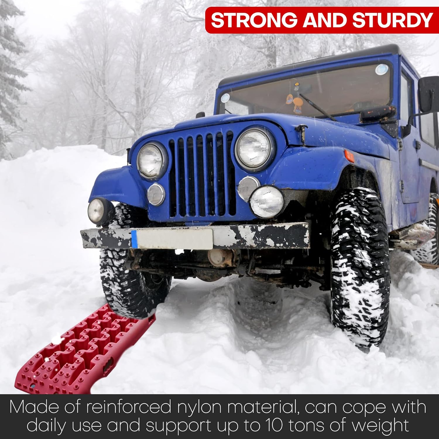 Red Tire Traction Mats 2 Piece T360828