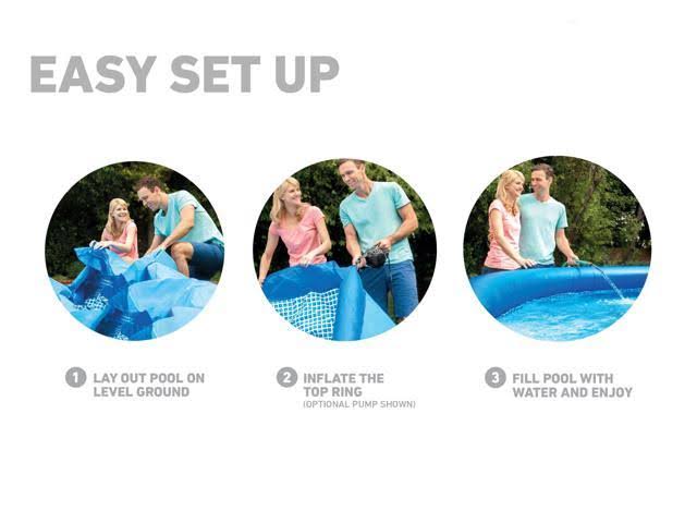 18 x 48 x 22 Inflatable Above Ground Pool Set with Filter Cartridge H417034
