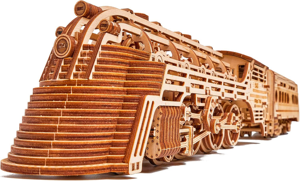 26.7x4 in Wooden Mechanical Locomotive Model Kit W69756