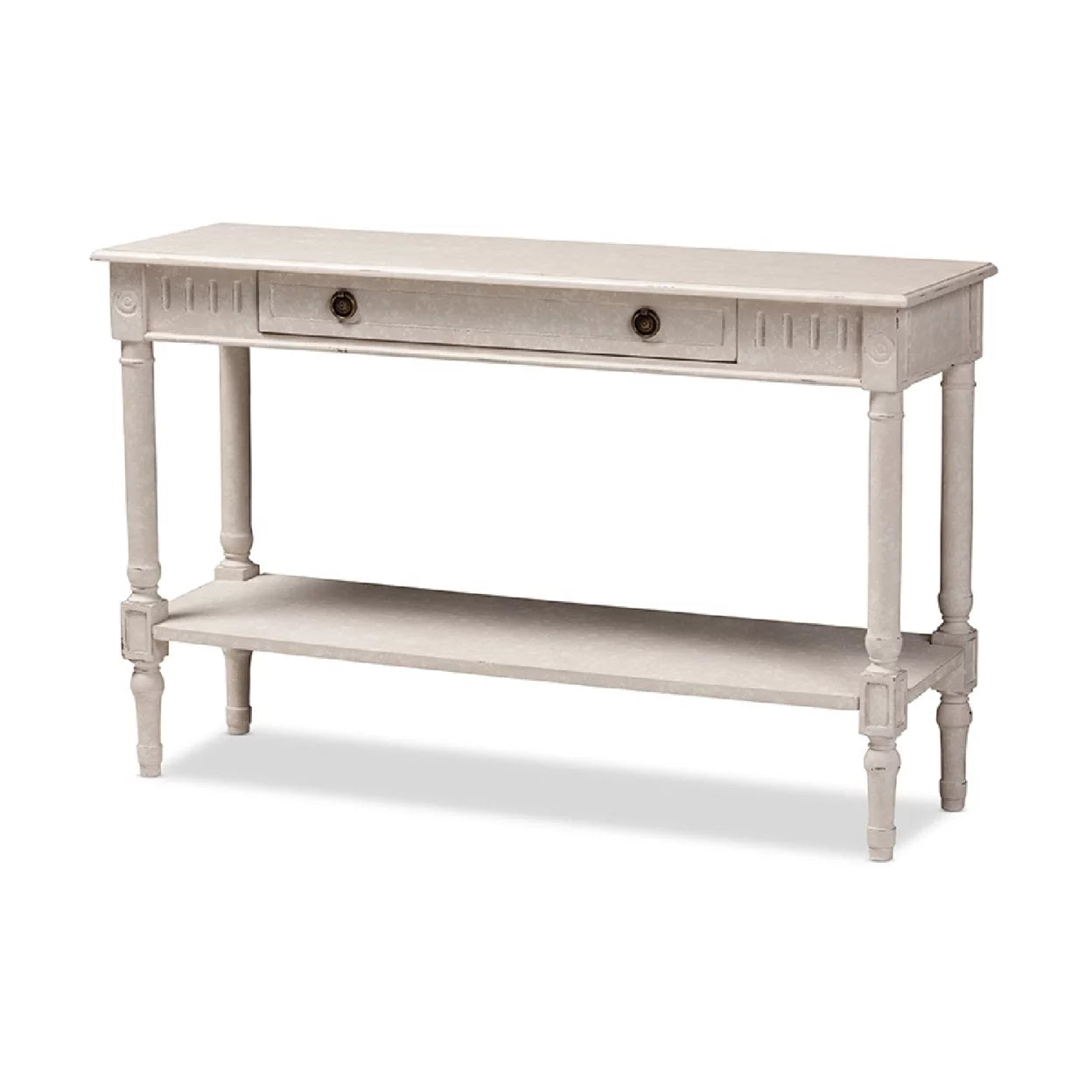 Whitewashed 1-Drawer Console Table Z1730