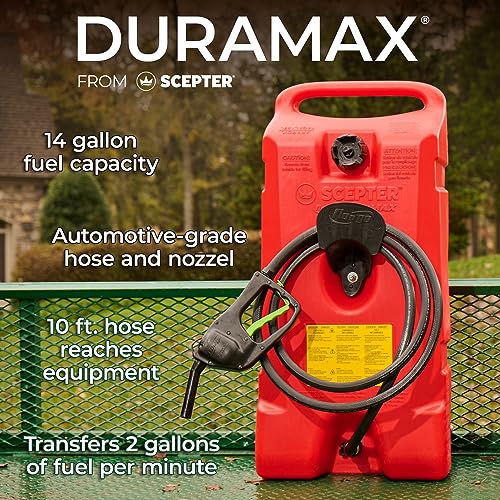 14 Gallon Yellow Portable Diesel Fuel Tank Container with Siphon Pump and Hose Q8139