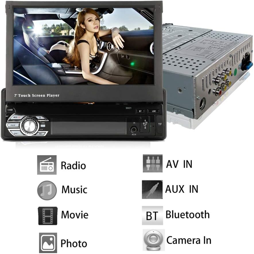 Single Din 7 Inch Touch Screen Car Stereo with Bluetooth R129