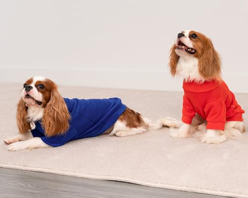 3 Pack Fleece Dog Sweater, Burgundy Red, Green, Navy Blue, Medium M347