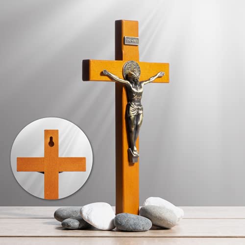 10.7 Inch Wooden Wall Cross Z479