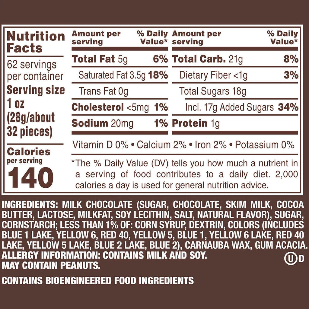 Milk Chocolate Candy, 62 oz Jar V60391