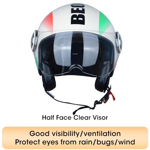 3/4 Open Face Motorcycle Helmet with Anti-Scratch Visor I882314