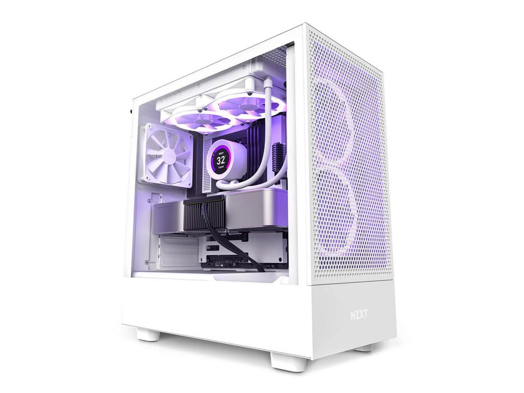 White SGCC Steel Tempered Glass ATX Computer Case X65004