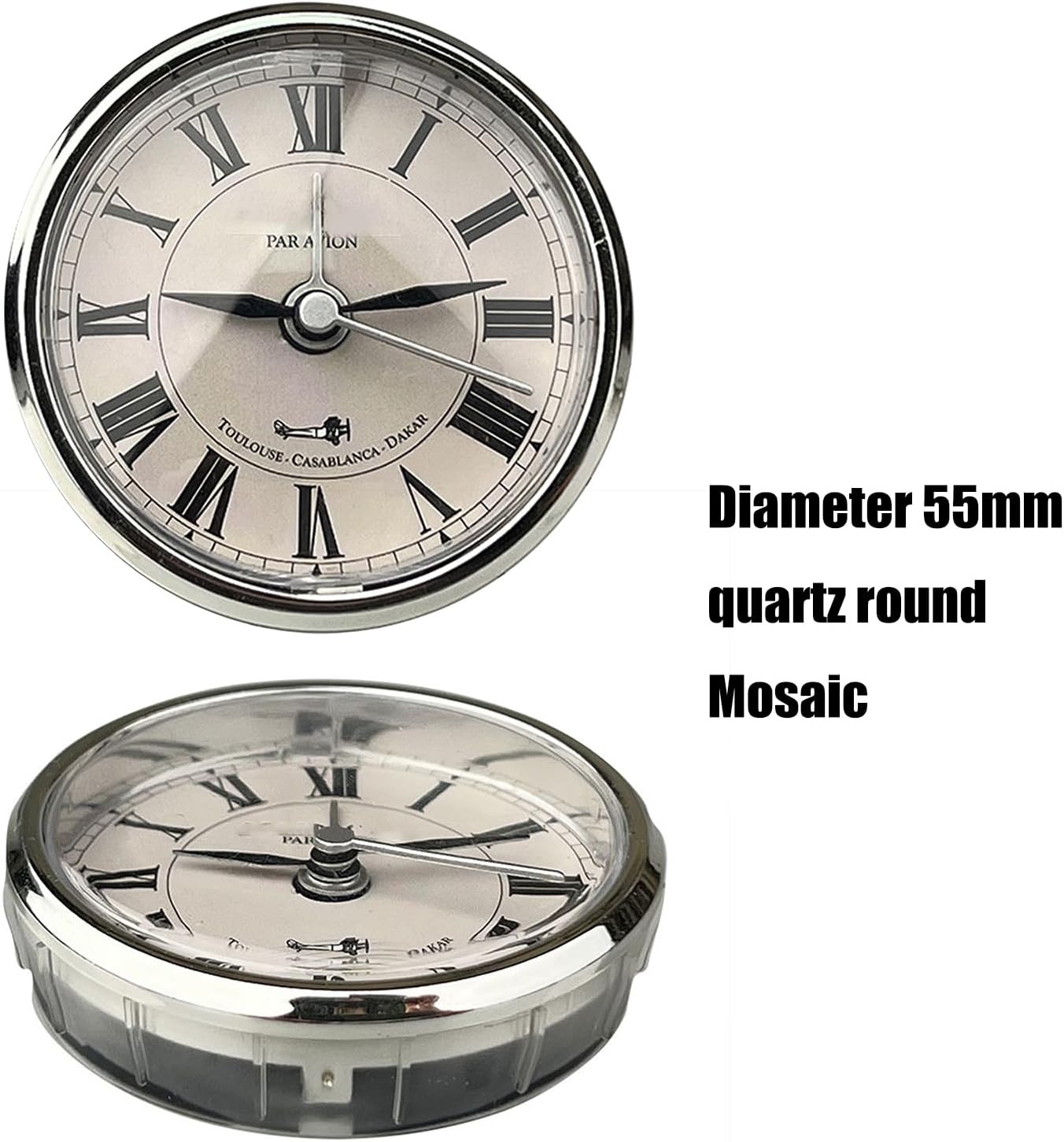 55mm Miniature Clock Face With Roman Display Clock Insert B58410