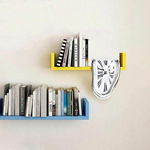 Silver Melted Clock C333879