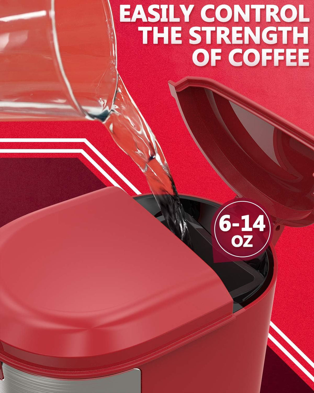 Single Serve K Cup Coffee Maker with Self Cleaning Function T338209